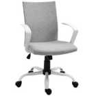 Vinsetto Home Office Linen Swivel Computer Chair - Grey