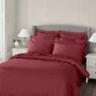 Dorma Egyptian Cotton 400 Thread Count Percale Duvet Cover Red