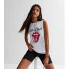White Rolling Stones Logo Vest