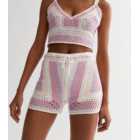 Pink Vanilla Pink Crochet Shorts