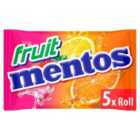 Mentos Fruit Chewy Dragees Rolls 5 x 38g
