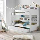 Bedmaster Oliver White Storage Bunk Bed Without Drawer