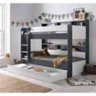 Bedmaster Oliver Grey And White Storage Bunk Bed With Drawer
