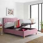 Bedmaster Kingham Pink Velvet Ottoman Bed Double