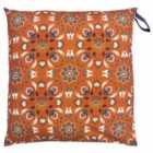 Furn Folk Flora Outdoor Polyester Filled Floor Cushion Orange