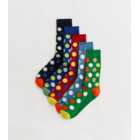 Jack & Jones 5 Pack Multicoloured Spot Socks