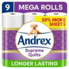 Andrex Supreme Quilts Mega Toilet Tissue 9 per pack