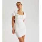 Urban Bliss White Puff Sleeve Mini Dress
