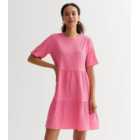 Tall Pink Tiered Smock Mini Dress
