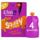 Ella's Kitchen Carrot and Orange Kids Snack Multipack Pouch 3+ Years 4 x 100g