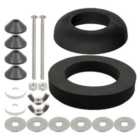 SPARES2GO Toilet Cistern Seal Kit 100mm M6 Bolt Through 1.5" Rubber Dome 2" Foam Washer Set