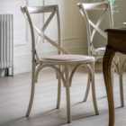 Gallery Direct Palma Chair White/Rattan Set of 2