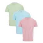 Threadbare 3 Pack Cotton Crew Neck T-Shirts