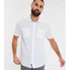 Threadbare White Pocket Short Sleeve Shirt