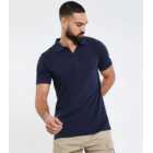 Threadbare Navy Cotton Short Sleeve Polo Shirt