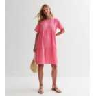 Maternity Pink Tiered Smock Dress