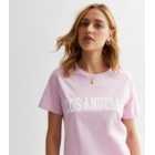 Pink Cotton Los Angeles Logo T-Shirt