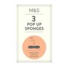 M&S 3 Pop Up Sponges 3 per pack