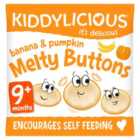 Kiddylicious Banana & Pumpkin Melty Buttons Baby Snacks 6g