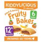Kiddylicious Peach & Banana Fruity Bakes Baby Snacks Multi 6 x 22g