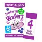 Kiddylicious Wafers, blueberry, baby snack, multipack 4 x 4g