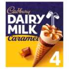 Cadbury Dairy Milk Caramel Cones 4 x 100ml