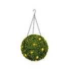 The Outdoor Living Company 35cm Diameter Topiary Ball with 12 LED Timer Lights