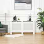 HOMCOM Radiator Cover Solid MDF White Painted Wood Assembly Home Design