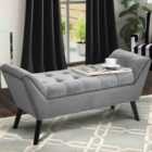 Living and Home 118Cm Velvet Bench Ottoman Bed End Bench Doorway Stool