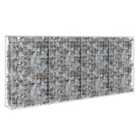 vidaXL Gabion Wall With Covers Galvanised Steel 200X20X85cm