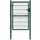 vidaXL 2D Fence Gate (single) Green 106 X 210cm