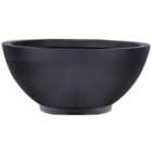 IDEALIST Dish Style Smooth Black Garden Bowl Planter, Outdoor Plant Pot D45 H20 cm, 32L