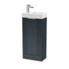 Nuie Deco Compact 400mm Floor Standing Cabinet & Basin - Satin Anthracite