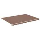 vidaXL Replacement Fabric for Awning Brown 5x3.5 m