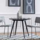 Gallery Direct Aston Round Dining Table Black 900X900X750Mm