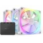 NZXT F120 RGB 120mm PWM Fan 3 Pack with Controller White