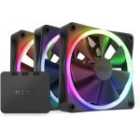NZXT F120 RGB 120mm PWM Fan 3 Pack with Controller Black