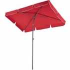 Tectake Parasol Vanessa Height-adjustable And Tiltable (200X125cm) Red