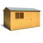 Lewis 12 ft x 8 ft Reverse Apex Style Handmade Garden Shed Style C
