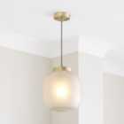 Lixue Recycled Glass Frosted Smoked Pendant Light