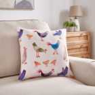 Pack of 2 Cushion Covers Modern Chickens 