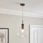 Fentress Clear Recycled Glass Pendant Light