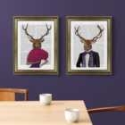 Mr and Mrs II by Fab Funky Set of 2 Framed Prints