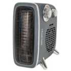 Russell Hobbs RHRETHFH1001G Upright & Flatbed Grey Retro Fan Heater