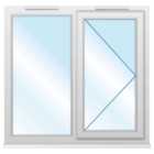 Euramax uPVC White Right Hung Casement Window - 1190 x 1010mm