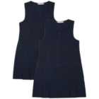 M&S Girls Crease Resistant School Pinafores, 10-12 Years, Navy