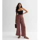 Black Ditsy Floral Wide Leg Trousers