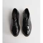 Black Patent Chunky Lace Up Brogues