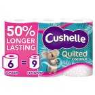 Cushelle Quilted Coconut 50% Longer Lasting Toilet Tissue, 6x236