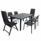 Libeccio Dining Table With 2 Darsena & 4 Bora Chair Set Anth